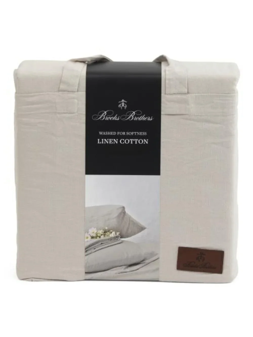 BROOKS BROTHERS Linen Blend Washed Sheet Set